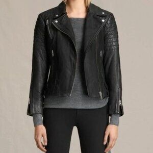 All Saints 100% Leather Moto Jacket